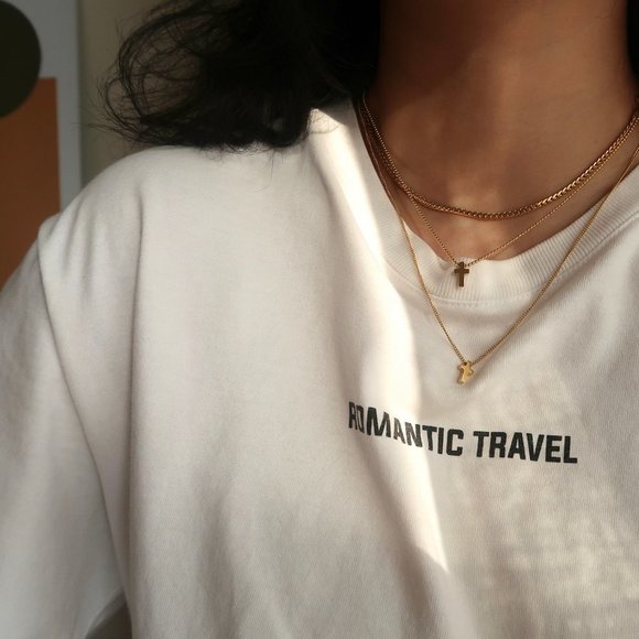 NEW 18K Gold Plated Double Layer Cross Necklace - Picture 10 of 10